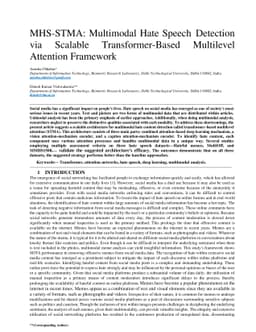MHS-STMA: Multimodal Hate Speech Detection via Scalable
  Transformer-Based Multilevel Attention Framework