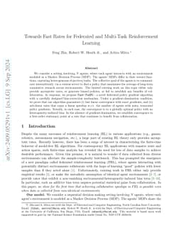 Towards Fast Rates for Federated and Multi-Task Reinforcement Learning