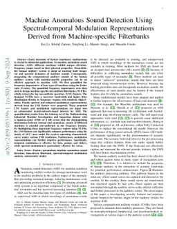 Machine Anomalous Sound Detection Using Spectral-temporal Modulation
  Representations Derived from Machine-specific Filterbanks