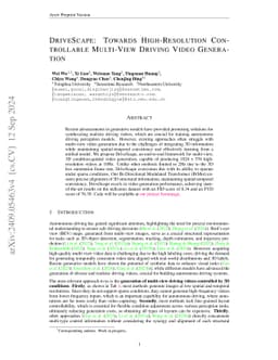 DriveScape: Towards High-Resolution Controllable Multi-View Driving
  Video Generation