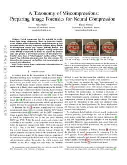 A Taxonomy of Miscompressions: Preparing Image Forensics for Neural
  Compression