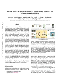 CustomContrast: A Multilevel Contrastive Perspective For Subject-Driven Text-to-Image Customization