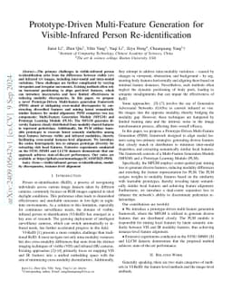Prototype-Driven Multi-Feature Generation for Visible-Infrared Person
  Re-identification