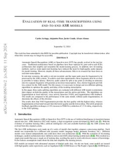 Evaluation of real-time transcriptions using end-to-end ASR models