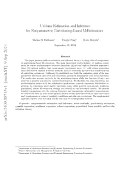 Uniform Estimation and Inference for Nonparametric Partitioning-Based
  M-Estimators