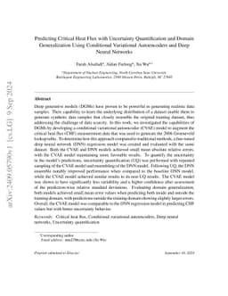 Predicting Critical Heat Flux with Uncertainty Quantification and Domain Generalization Using Conditional Variational Autoencoders and Deep Neural Networks