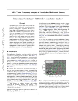 VFA: Vision Frequency Analysis of Foundation Models and Human