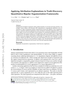 Applying Attribution Explanations in Truth-Discovery Quantitative
  Bipolar Argumentation Frameworks