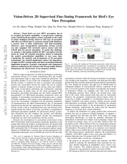 Vision-Driven 2D Supervised Fine-Tuning Framework for Bird's Eye View
  Perception