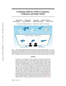Evaluating Multiview Object Consistency in Humans and Image Models