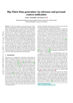 Big-Thick Data generation via reference and personal context unification