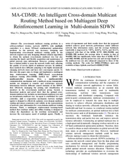 MA-CDMR: An Intelligent Cross-domain Multicast Routing Method based on
  Multiagent Deep Reinforcement Learning in Multi-domain SDWN