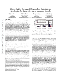OPAL: Outlier-Preserved Microscaling Quantization Accelerator for
  Generative Large Language Models