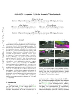 SVS-GAN: Leveraging GANs for Semantic Video Synthesis