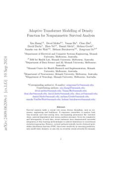 Adaptive Transformer Modelling of Density Function for Nonparametric
  Survival Analysis