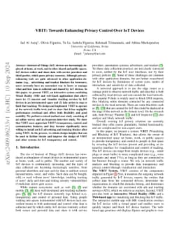 VBIT: Towards Enhancing Privacy Control Over IoT Devices