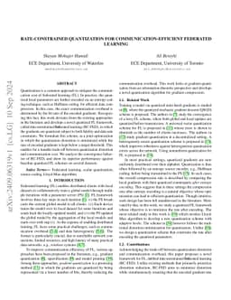 Rate-Constrained Quantization for Communication-Efficient Federated
  Learning