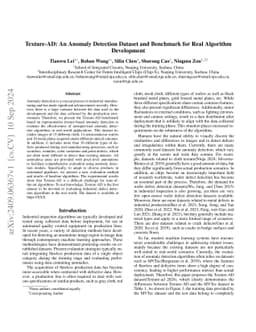 Texture-AD: An Anomaly Detection Dataset and Benchmark for Real
  Algorithm Development