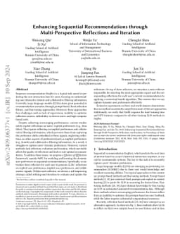 Enhancing Sequential Recommendations through Multi-Perspective
  Reflections and Iteration