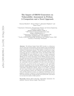 The Impact of SBOM Generators on Vulnerability Assessment in Python: A
  Comparison and a Novel Approach