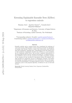 Extending Explainable Ensemble Trees (E2Tree) to regression contexts