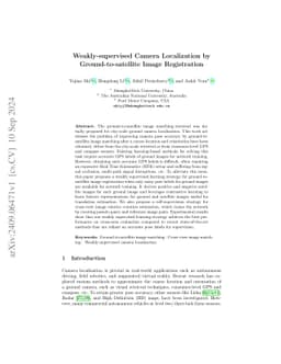 Weakly-supervised Camera Localization by Ground-to-satellite Image
  Registration