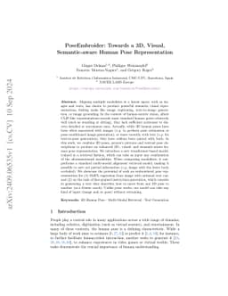 PoseEmbroider: Towards a 3D, Visual, Semantic-aware Human Pose
  Representation