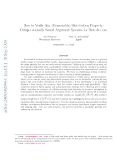 How to Verify Any (Reasonable) Distribution Property: Computationally
  Sound Argument Systems for Distributions