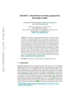HybridFC: A Hybrid Fact-Checking Approach for Knowledge Graphs