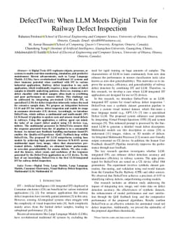 DefectTwin: When LLM Meets Digital Twin for Railway Defect Inspection