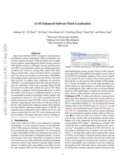 LLM-Enhanced Software Patch Localization