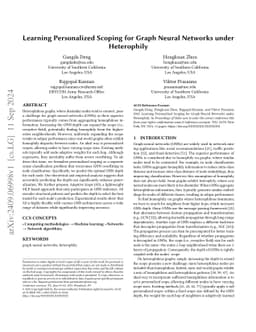 Learning Personalized Scoping for Graph Neural Networks under
  Heterophily
