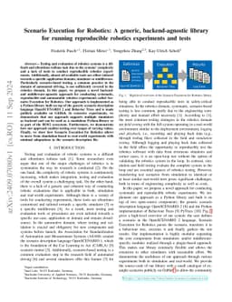 Scenario Execution for Robotics: A generic, backend-agnostic library for
  running reproducible robotics experiments and tests
