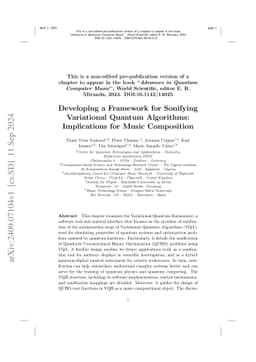 Developing a Framework for Sonifying Variational Quantum Algorithms:
  Implications for Music Composition