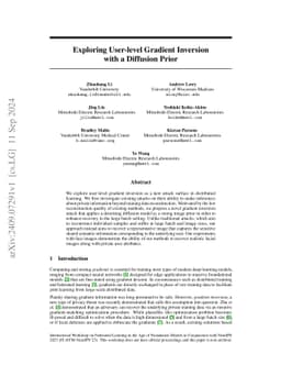 Exploring User-level Gradient Inversion with a Diffusion Prior