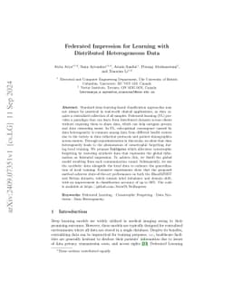 Federated Impression for Learning with Distributed Heterogeneous Data