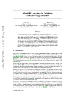 Manifold Learning via Foliations and Knowledge Transfer