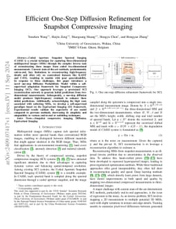 Efficient One-Step Diffusion Refinement for Snapshot Compressive Imaging