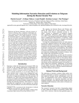 Modeling Information Narrative Detection and Evolution on Telegram
  during the Russia-Ukraine War