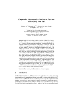 Cooperative Inference with Interleaved Operator Partitioning for CNNs