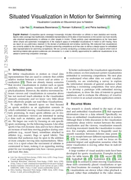 Situated Visualization in Motion for Swimming