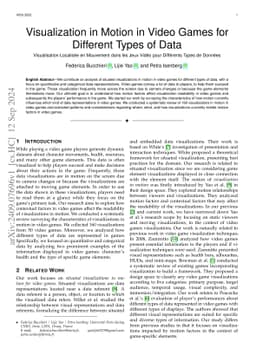 Visualization in Motion in Video Games for Different Types of Data