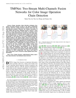TMFNet: Two-Stream Multi-Channels Fusion Networks for Color Image
  Operation Chain Detection