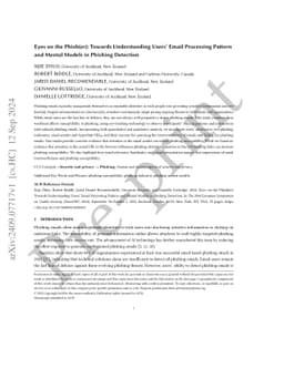 Eyes on the Phish(er): Towards Understanding Users' Email Processing
  Pattern and Mental Models in Phishing Detection