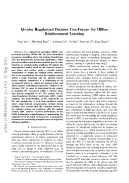 Q-value Regularized Decision ConvFormer for Offline Reinforcement
  Learning