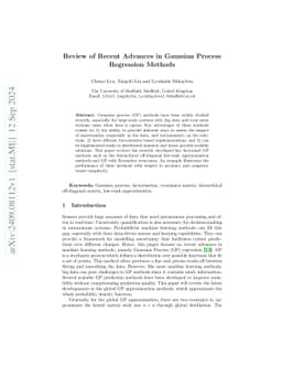 Review of Recent Advances in Gaussian Process Regression Methods
