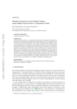 Machine Learning for Two-Sample Testing under Right-Censored Data: A
  Simulation Study