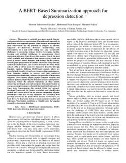 A BERT-Based Summarization approach for depression detection