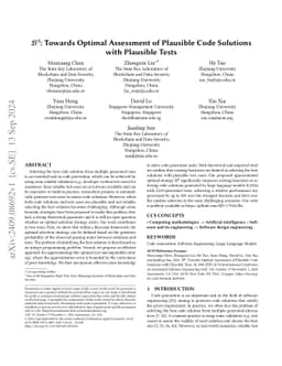 B4: Towards Optimal Assessment of Plausible Code Solutions with
  Plausible Tests