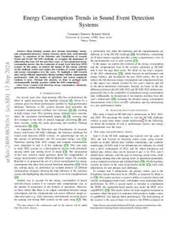 Energy Consumption Trends in Sound Event Detection Systems
